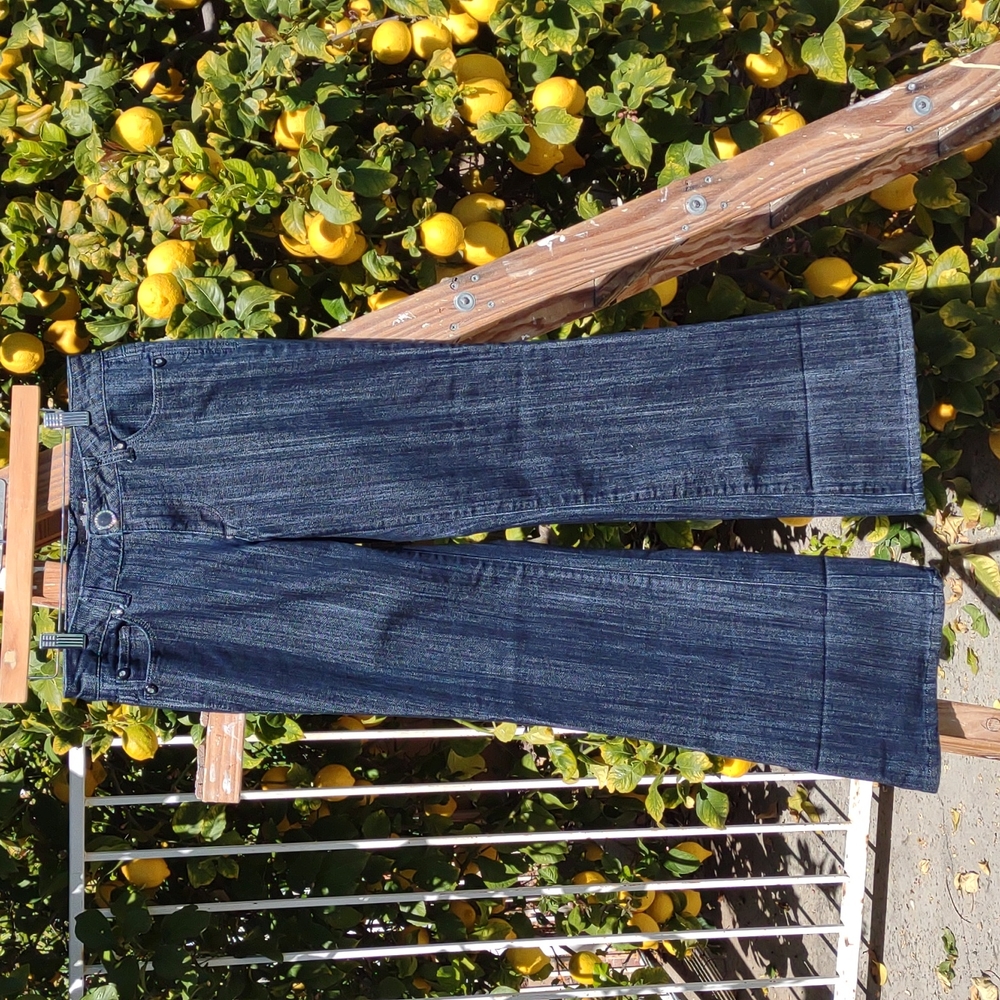 Will Smith Dark Wash Flare Jean Rhinestone Detail 6